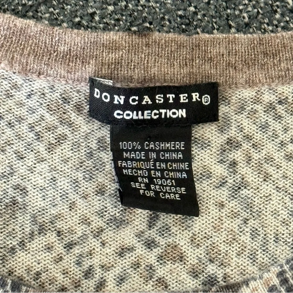 Doncaster Collection Cashmere Snakeskin Print Cardigan Women XL Natural Colors